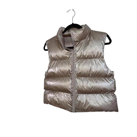 Weismann Liquid Puffer Vest Size S Champagne Zip Up Sleeveless Womens Winter - Picture 2 of 4